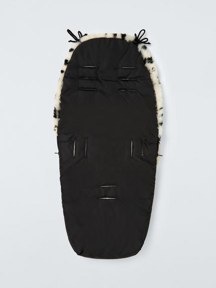 John Lewis Sheepskin Footmuff, Leopard Spot - view 2, Spot