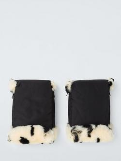 John Lewis Sheepskin Lined Pram Mits, Leopard Spot, Spot