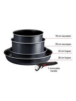 Tefal Ingenio SoLight Aluminium Non-Stick Pan Set, 5 Piece - view 2, Black
