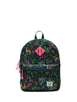 Herschel Supply Co. Kids' Heritage Printed Backpack, Woodland/Sea, Woodland/Sea