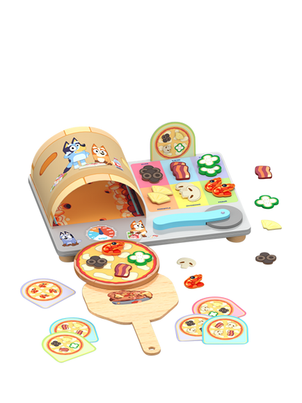 Bluey Wooden Pizza Set, Multi