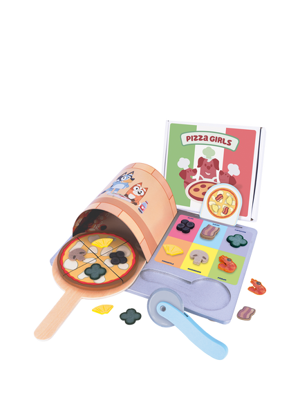 Bluey Wooden Pizza Set - view 2, Multi