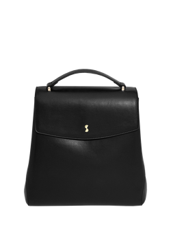 Stackers Faux Leather Small Backpack, Black
