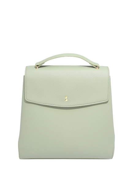 Stackers Faux Leather Small Backpack, Green