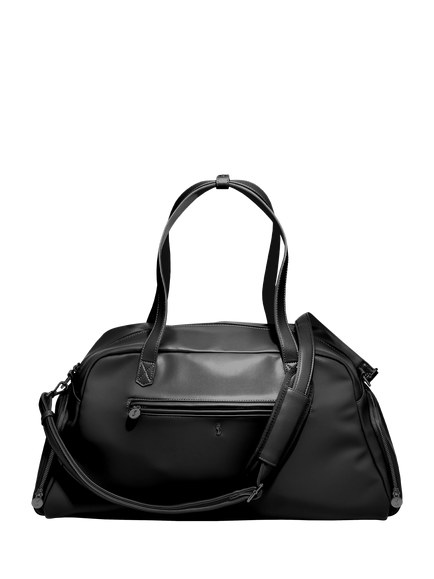 Stackers Faux Leather Gym Bag, Black