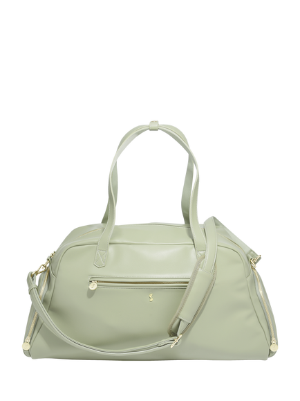 Stackers Faux Leather Gym Bag, Moss Green