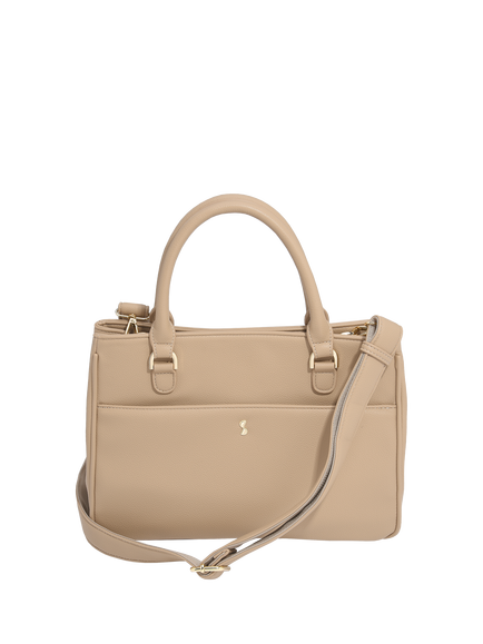 Stackers Faux Leather Small Handbag, Camel, Camel
