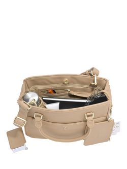 Stackers Faux Leather Small Handbag, Camel - view 2, Camel