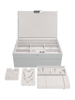 Stackers Classic Jewellery Box Set, Pebble Grey