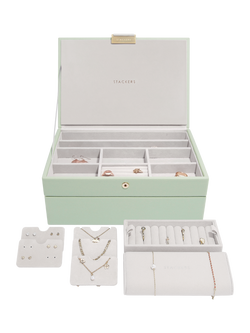 Stackers Classic Jewellery Box Set, Sage Green