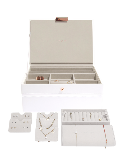 Stackers Classic Jewellery Box Set, White