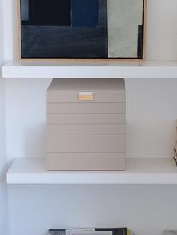 Stackers Classic 6 Layer Jewellery Box - view 2, Taupe