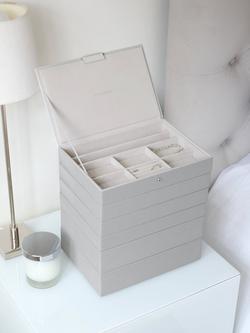 Stackers Classic 6 Layer Jewellery Box - view 2, Pebble Grey