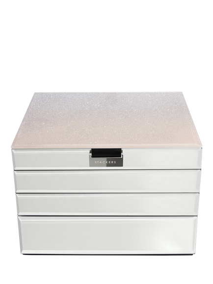 Stackers Classic 4 Layer Jewellery Box, Ombre Pink