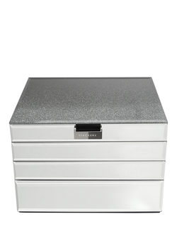 Stackers Glass 4 Layer Jewellery Box, Ombre Graphite, Ombre Graphite