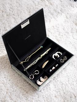 Stackers Glass 4 Layer Jewellery Box, Ombre Graphite - view 2, Ombre Graphite