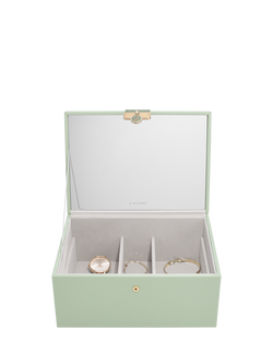 Stackers Luxury Classic Jewellery Box - view 2, Sage Green