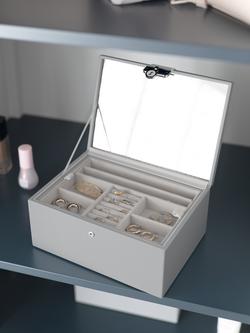 Stackers Luxury Classic Jewellery Box - view 2, Pebble Grey