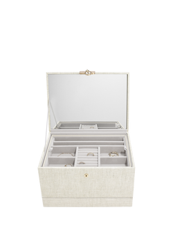 Stackers Luxury Classic Jewellery Box, Linen, Linen