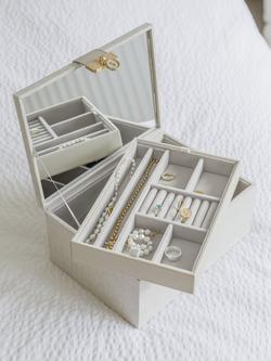 Stackers Luxury Classic Jewellery Box, Linen - view 2, Linen