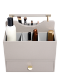 Stackers Classic Cosmetic Organiser and Drawer, Blush Pink, Taupe