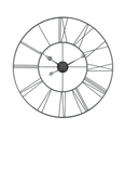Thomas Kent Roman Numeral Skeleton Outdoor Wall Clock, 83cm, Grey