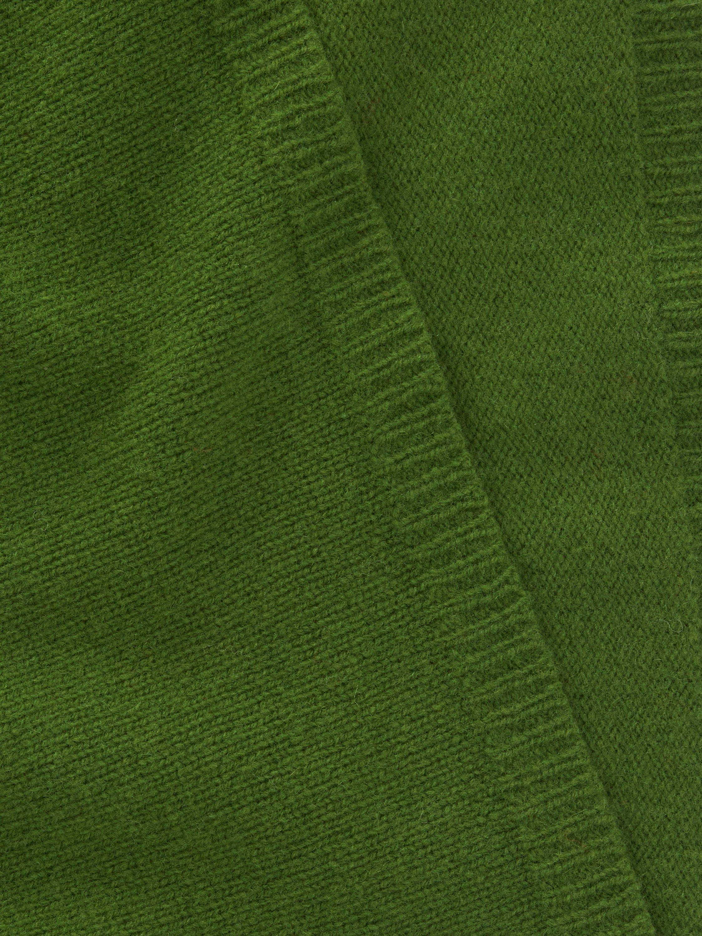 Product image 3 of 5, which shows John Lewis Wool Blend Knit Bandana Scarf, Bright Green