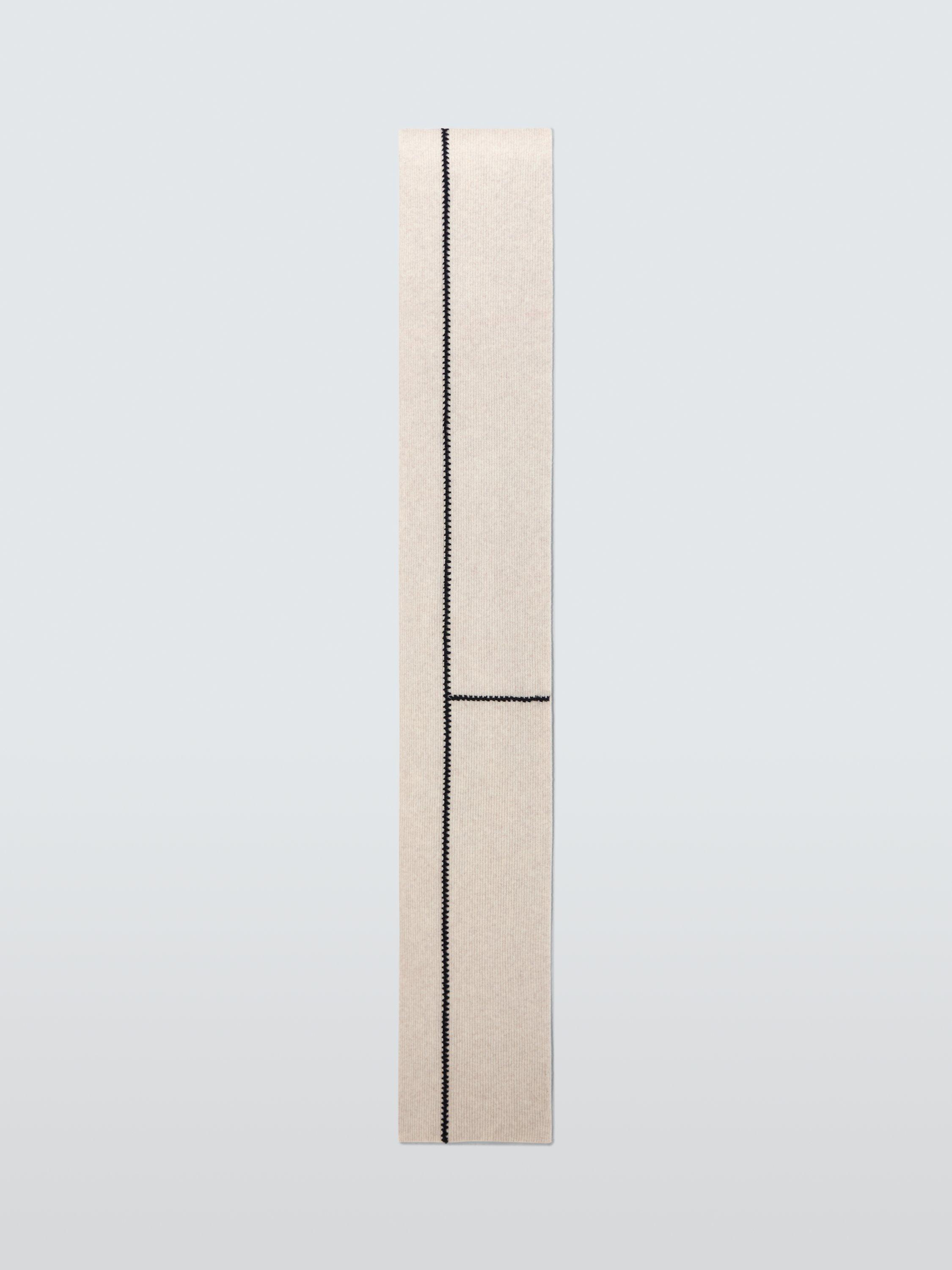 Product image 4 of 5, which shows John Lewis Contrast Stitch Scarf, Natural