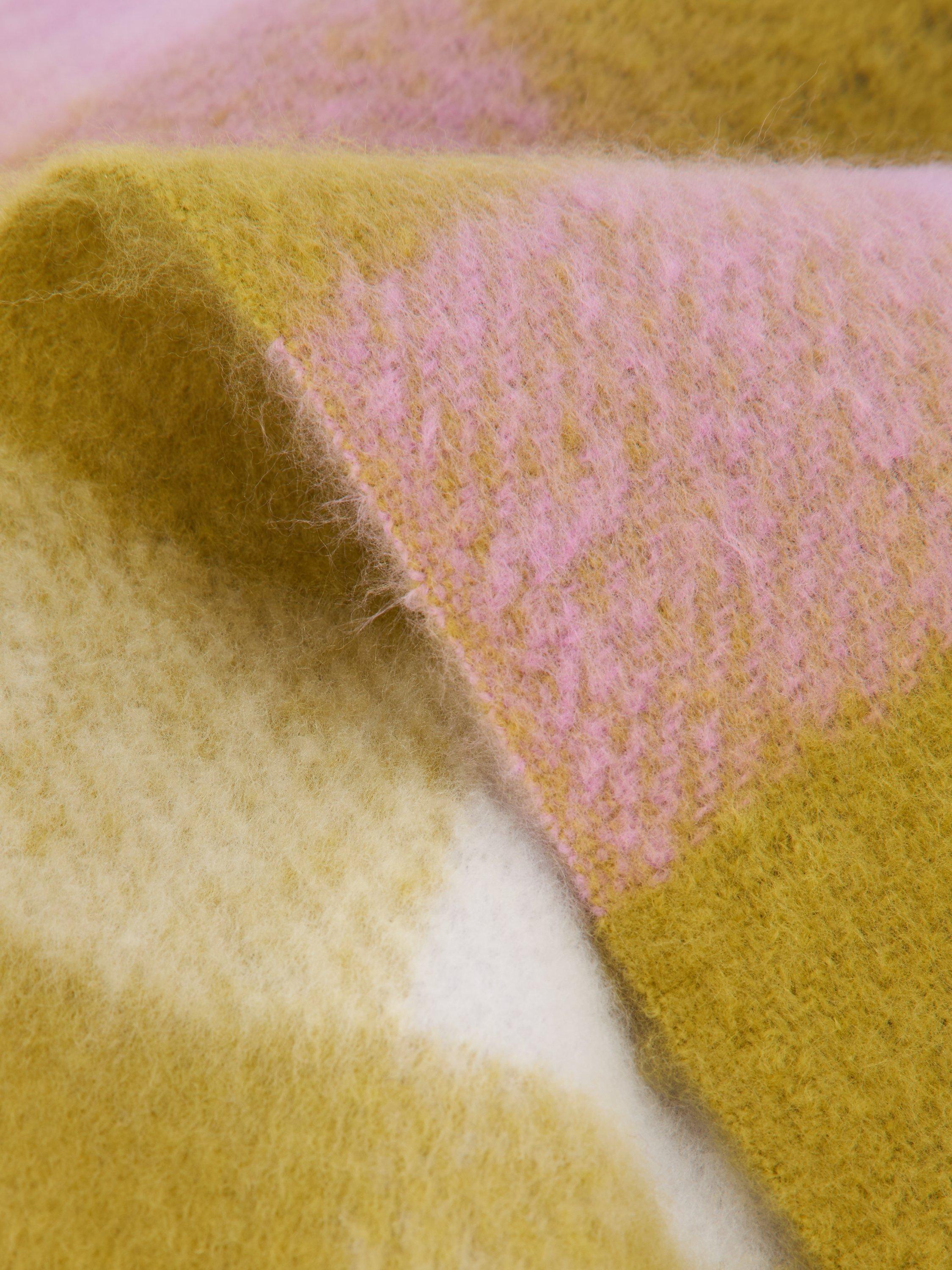Product image 3 of 5, which shows John Lewis Fluffy Check Scarf, Lime/Multi