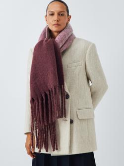John Lewis Fluffy Ombre Scarf, Fig