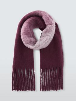 John Lewis Fluffy Ombre Scarf - view 2, Fig