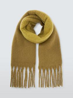 John Lewis Fluffy Ombre Scarf - view 2, Olive