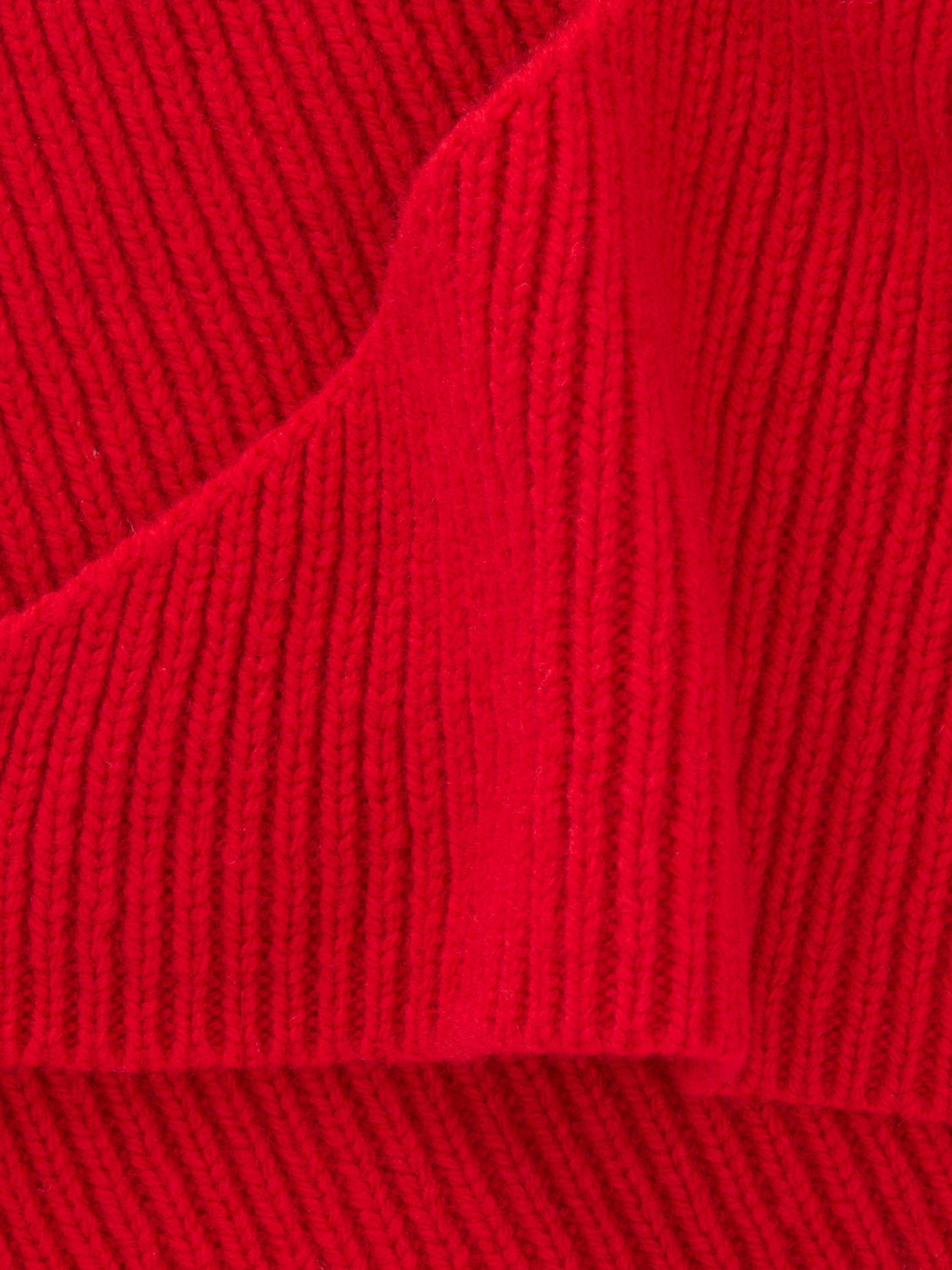 Product image 3 of 5, which shows John Lewis Ribbed Wool Blend Neck Scarf, Scarlet
