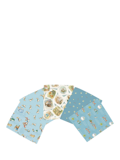 FreeSpirit Tale of Peter Rabbit Fat Quarter Fabrics, Pack of 5, Blue