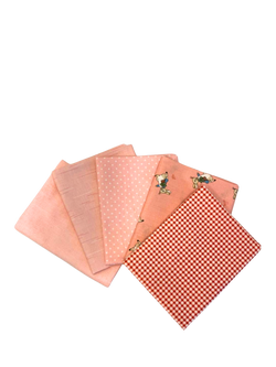 FreeSpirit Tale of Peter Rabbit Fat Quarter Fabrics, Pack of 5, Rose, Rose