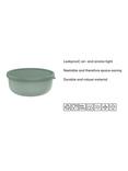 Mepal Lumina Round Lidded Food Storage Containers, Set of 3, Nordic Blue