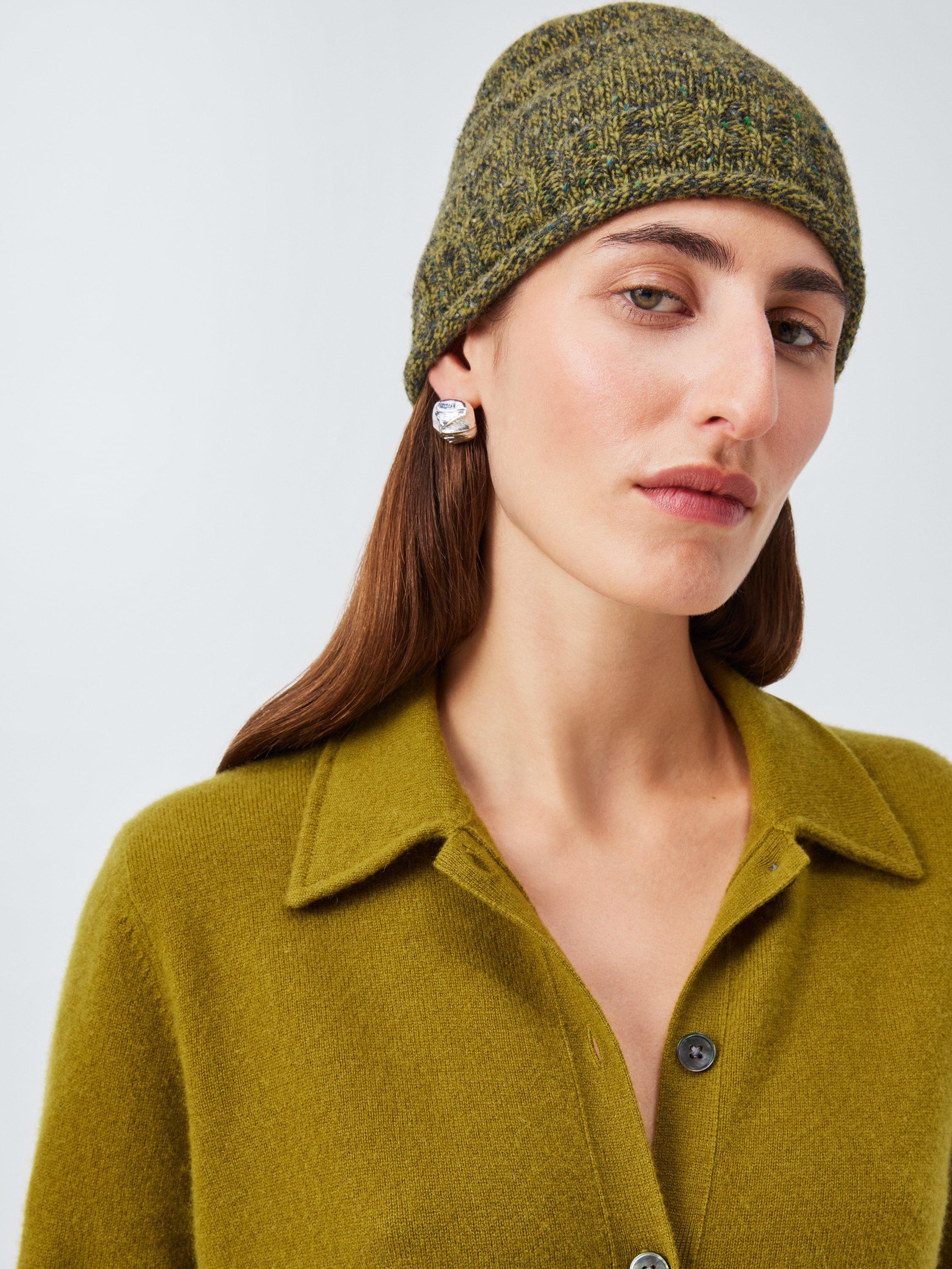 Product image 1 of 4, which shows John Lewis Wool Blend Beanie Hat, Woodmoss
