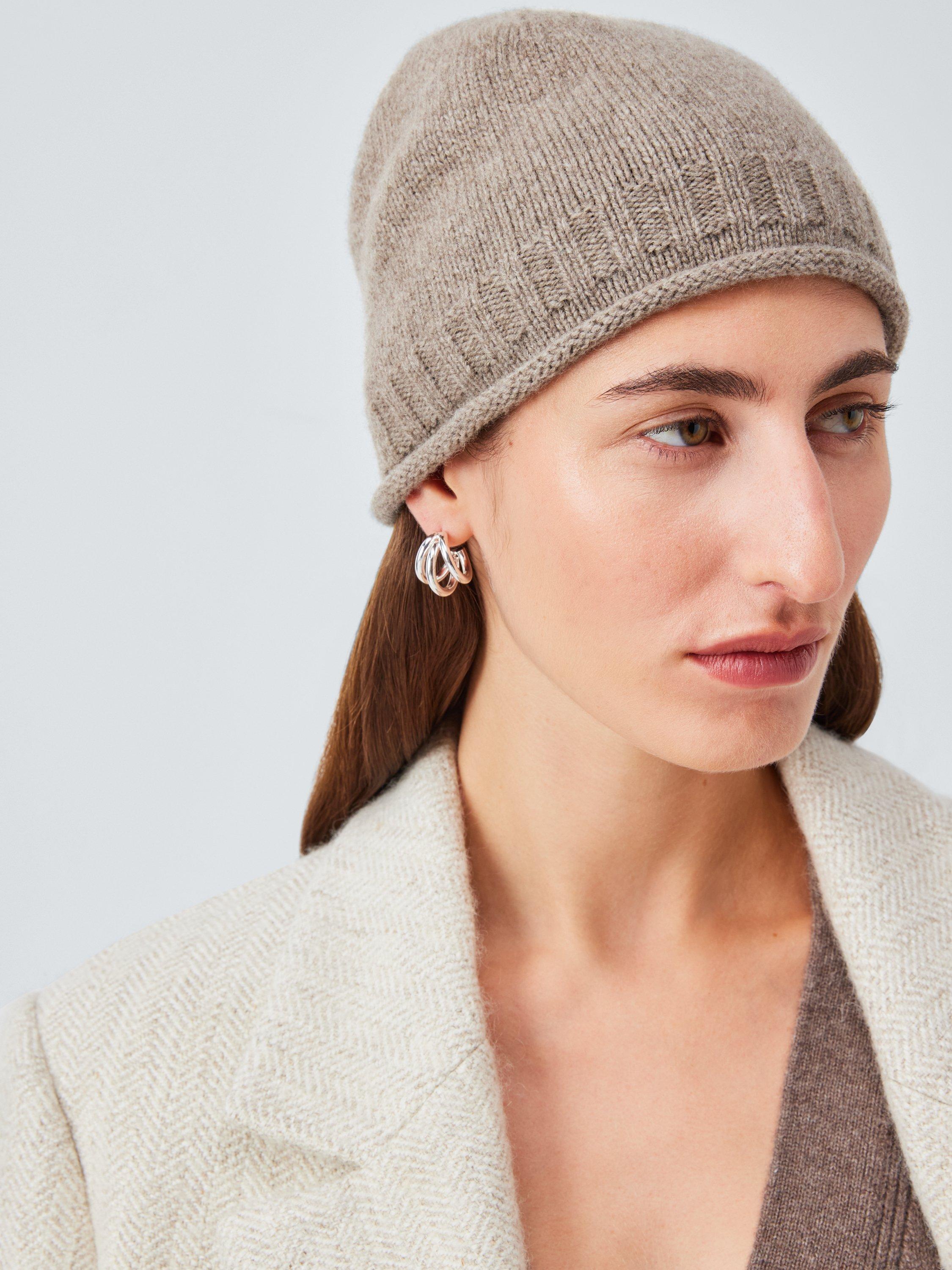 Product image 1 of 4, which shows John Lewis Wool Blend Beanie Hat, Pigeon