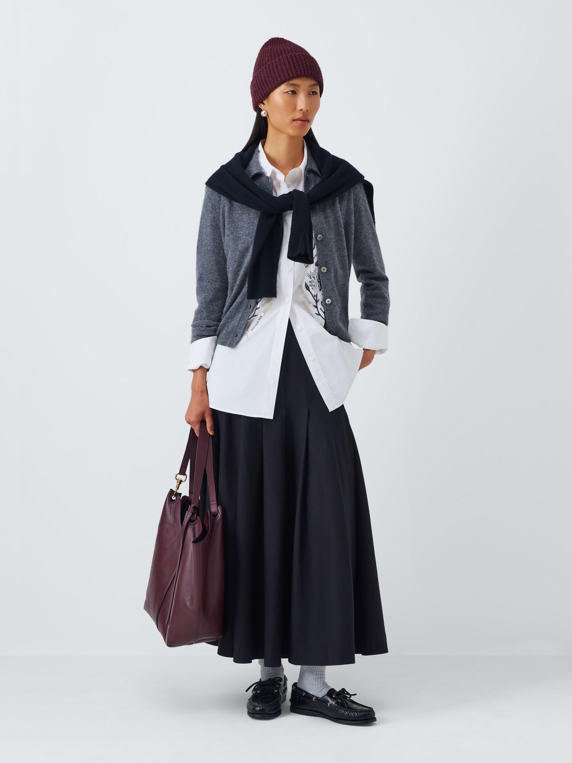 Product image 5 of 5, which shows John Lewis Fluffy Wool Blend Beanie, Burgundy