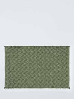 John Lewis Recycled Polyester Blend Bath Mat, Dark Green