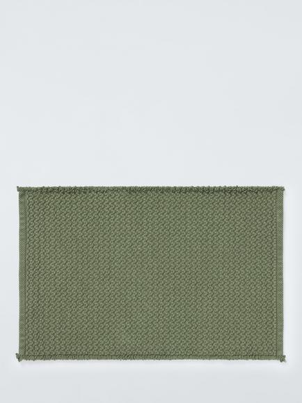 John Lewis Recycled Polyester Blend Bath Mat, Dark Green