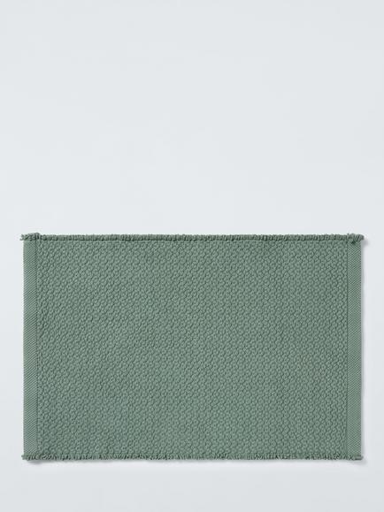 John Lewis Recycled Polyester Blend Bath Mat, Sage