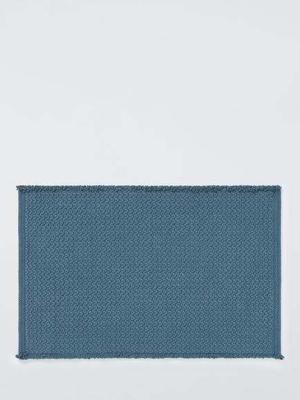 John Lewis Recycled Polyester Blend Bath Mat, Loch Blue