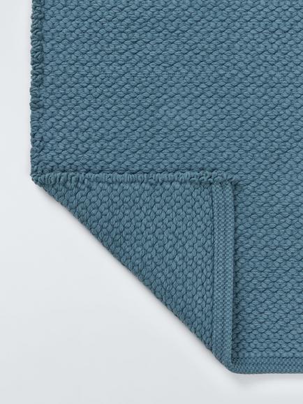 John Lewis Recycled Polyester Blend Bath Mat - view 2, Loch Blue