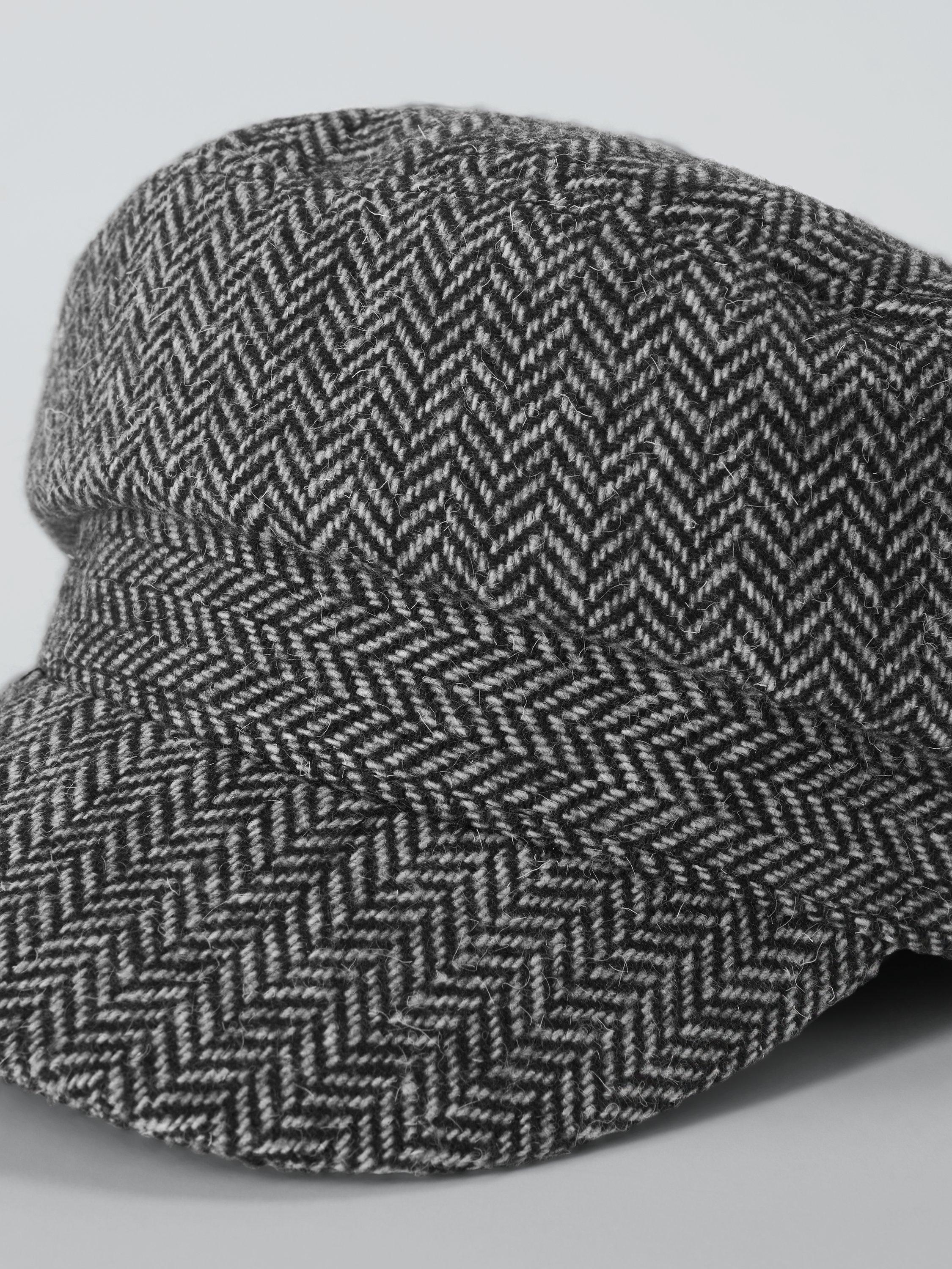 John Lewis Wool Blend Herringbone Fisherman Cap, Grey