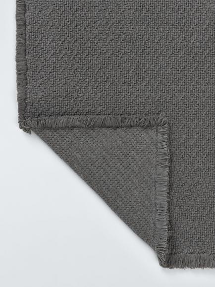 John Lewis Organic Cotton Fringe Bath Mat - view 2, Storm