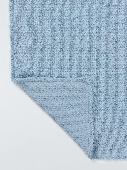 John Lewis Organic Cotton Fringe Bath Mat - view 2, Pacific