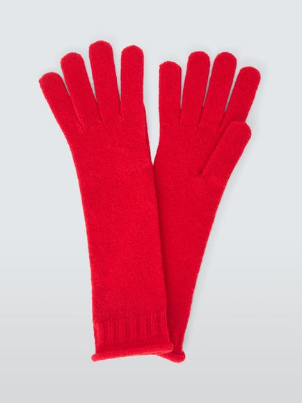John Lewis Long Wool Blend Gloves, Red