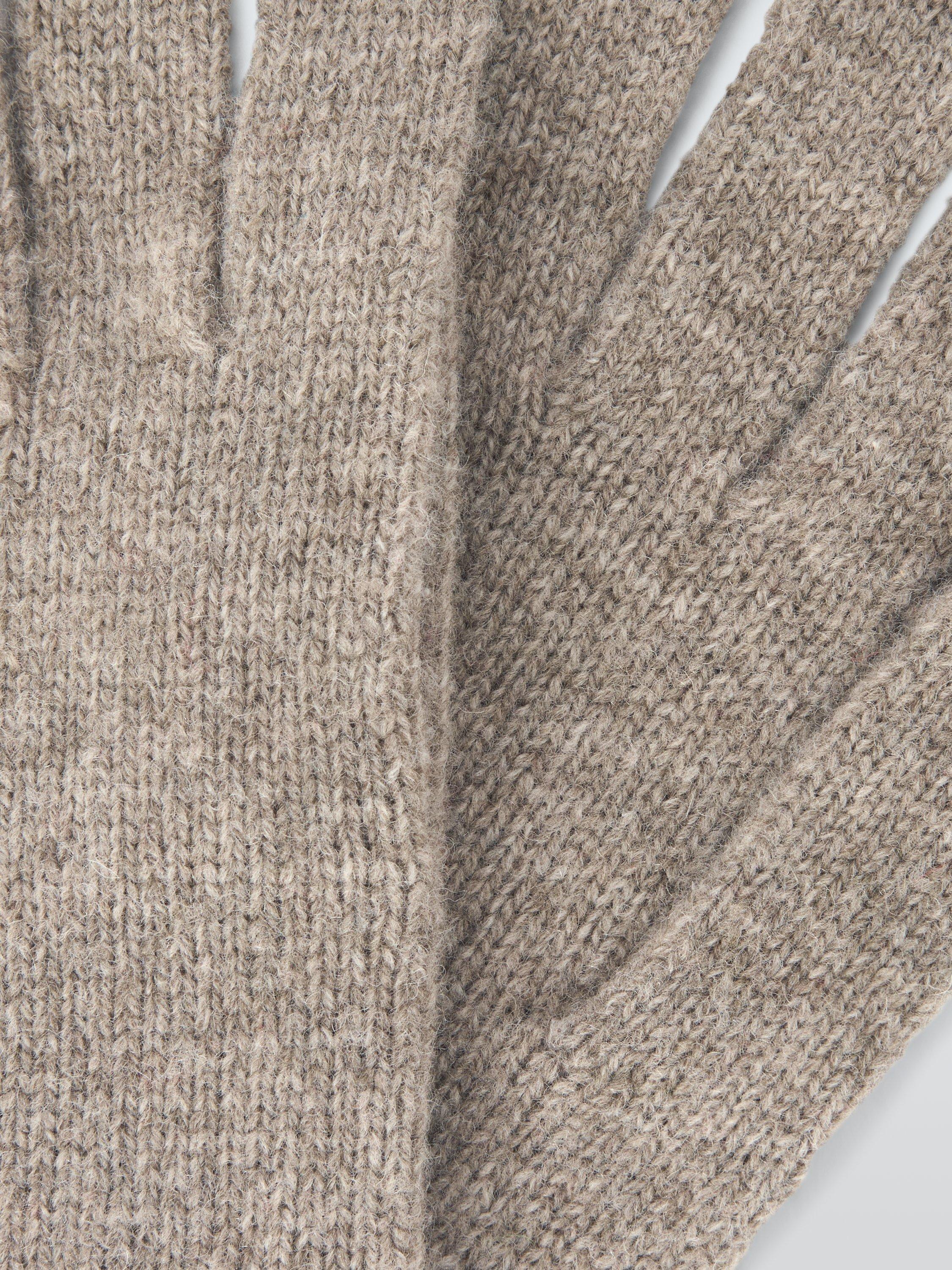 Product image 2 of 2, which shows John Lewis Long Wool Blend Gloves, Taupe
