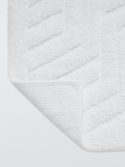 John Lewis Sculpted Bath Mat, White - view 2, White